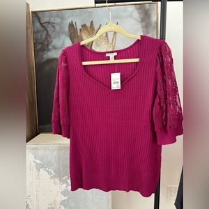 Sweater, Berry colored, 18/20 new with tags
